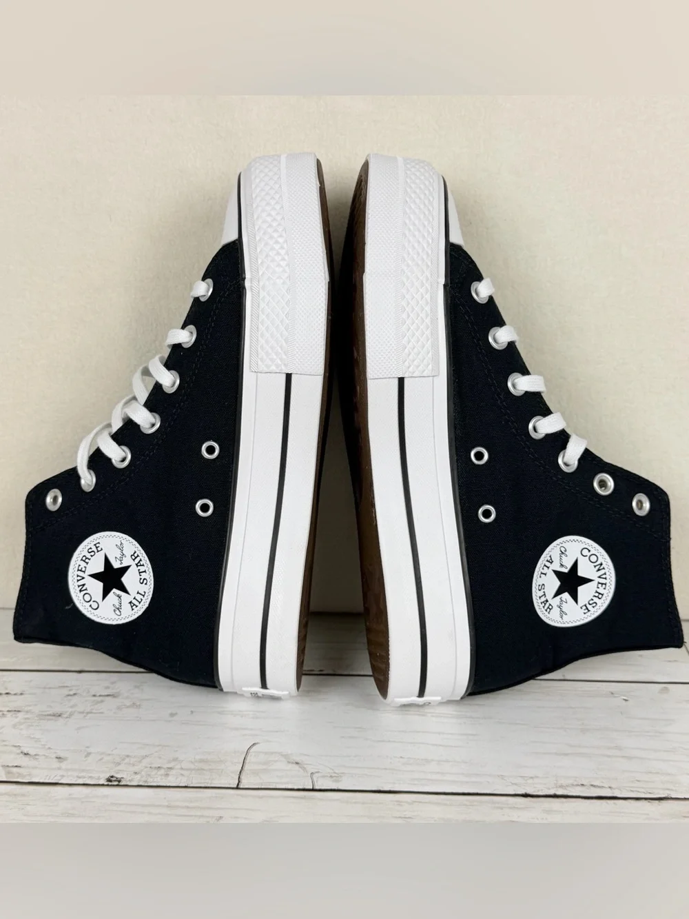 Women's Converse Taylor All Star Lift Hi Size 8 Black/White 560845F New with Box - Picture 2 of 11